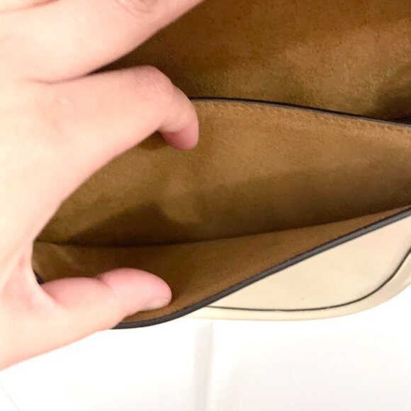 COACH Glovetanned Leather Beat Saddle Bag B4/Ivory One Size - Picture 13 of 15